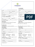 Application For Personal Credit: Primary Borrower: Co-Borrower