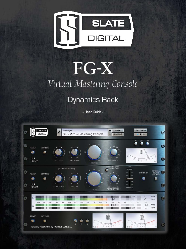 Slate Digital Fg X User Guide Recording Sound