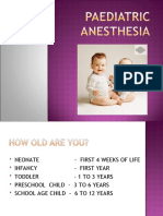Pediatric Anesthesia Physiology