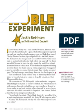 noble experiment jackie robinson