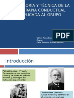 Teoria Y Tecnica de La Terapia Conductual Aplicada Al Grupo