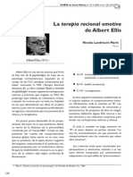 Una Mirada a La Terapia Racional Emotiva de Albert Ellis