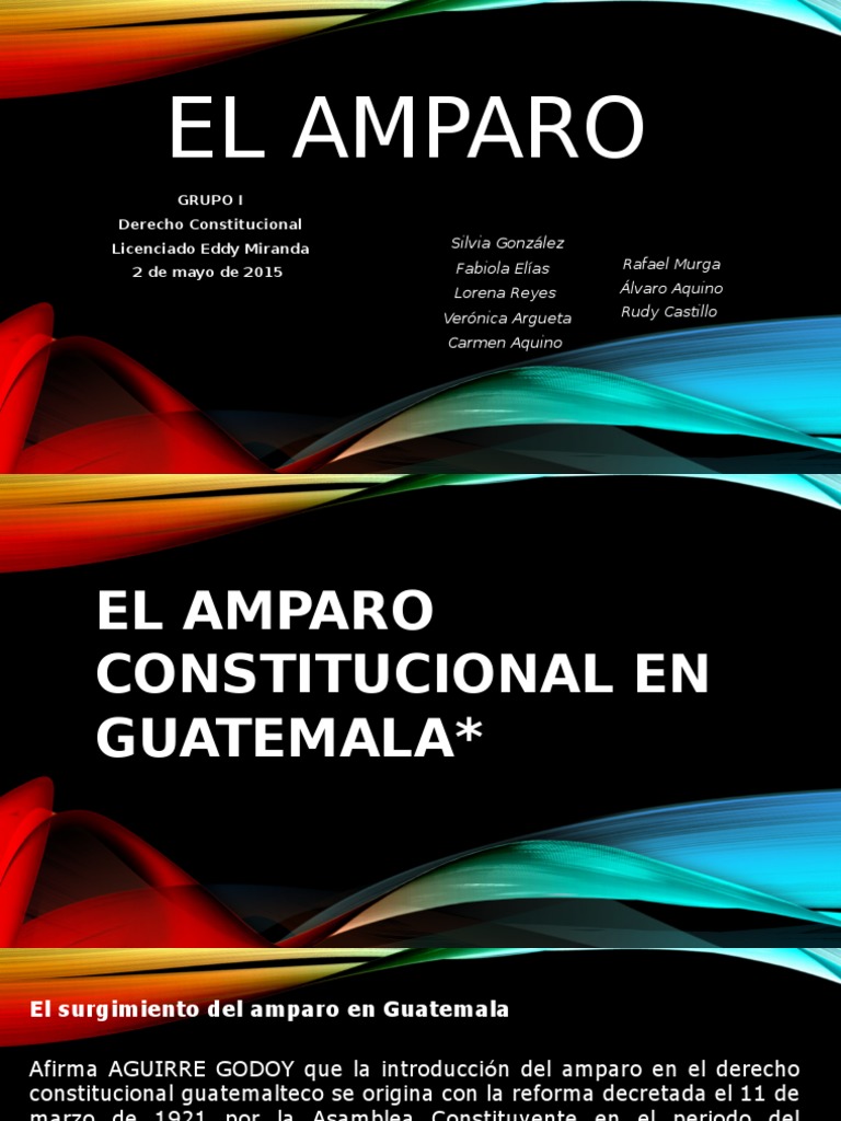 Amparo Constitucional en Guatemala | PDF | Caso de ley | Competencia (ley)