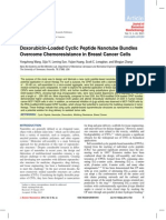 Doxorubicin-Loaded Cyclic Peptide Nanotube Bundles Overcome Chemoresistance in Breast Cancer Cells