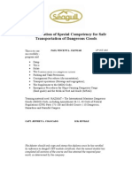 Documentation of Special Competency For Safe