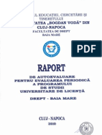 Raport de Autoevaluare Periodica A Programului de Studiu Drept - Baia Mare