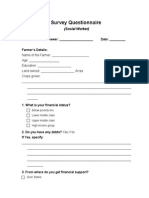 Art of Growing Questionairre for Agricultural Officers