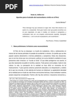 Apuntes Para El Estudio Del Nacionalismo Criollo En El Perú - Mendez