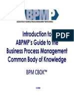 Introduction To Abpmp ' S Guide To The Business Process Management Common Body of Knowledge BPM Cbok ™