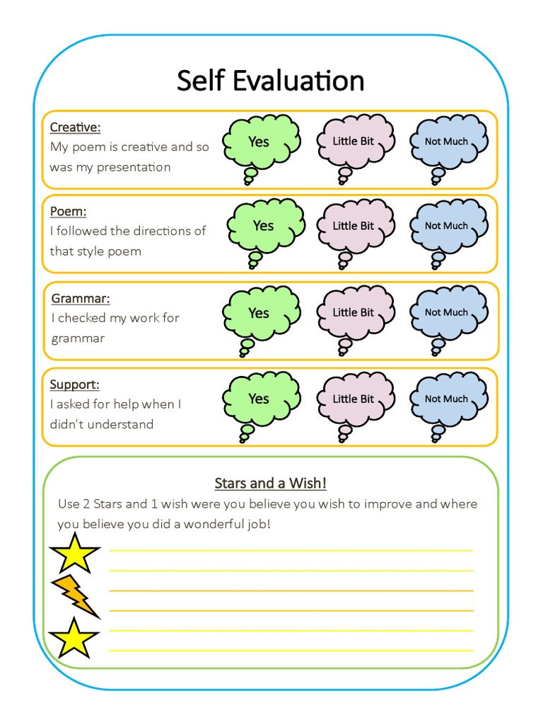 Self Evaluation for Creative Work | PDF