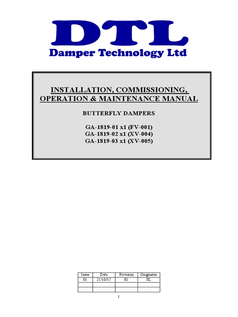 Dampers How To Install & Operate in Waste Heat Boiler PDF Duct