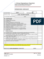 Critical Operations Checklist for GPS Input Failure