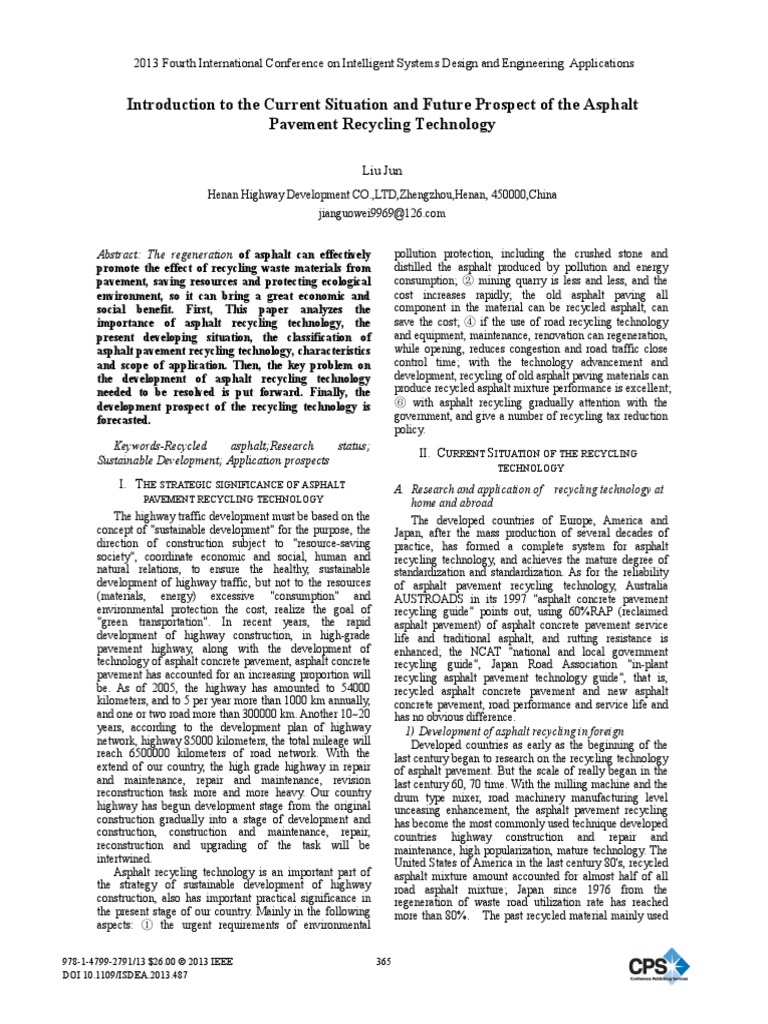 Asphalt Pavement Recycling Insights | PDF | Road Surface | Recycling