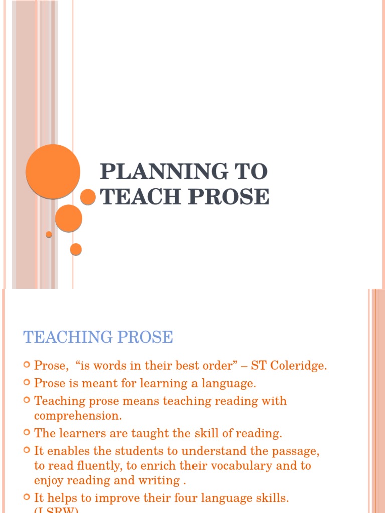 Effective Strategies for Teaching Prose | PDF