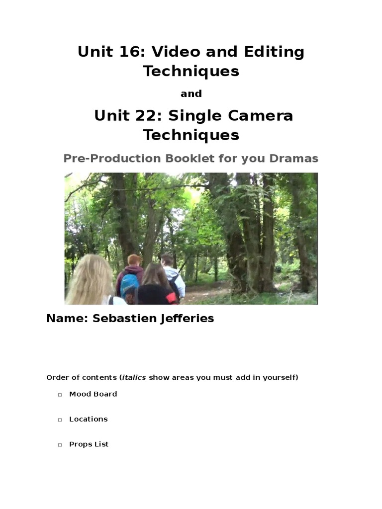 Video Production Pre-Production Guide | PDF | Leisure