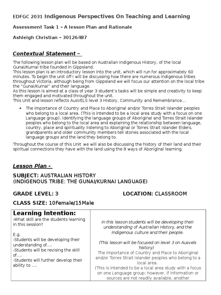 Teaching Gunai/Kurnai Language in Class | PDF | Indigenous Australians ...