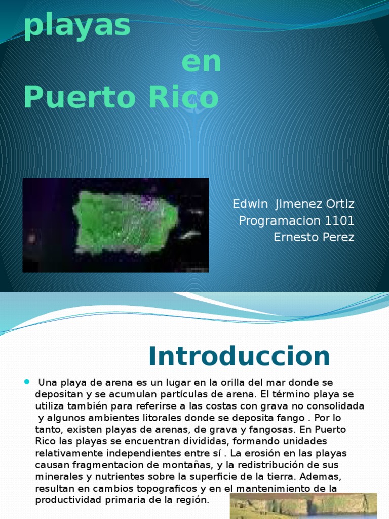 Perez2009Erosion de Las Playas en Puerto Rico PDF Puerto Rico Agua