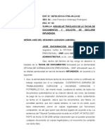 Absuelve Traslado de La Tacha de Documentos y Solicita Se Declare Infundada Jose Encarnacion Salazar Ruiz