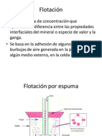 Flotación: Proceso de concentración por flotación de minerales