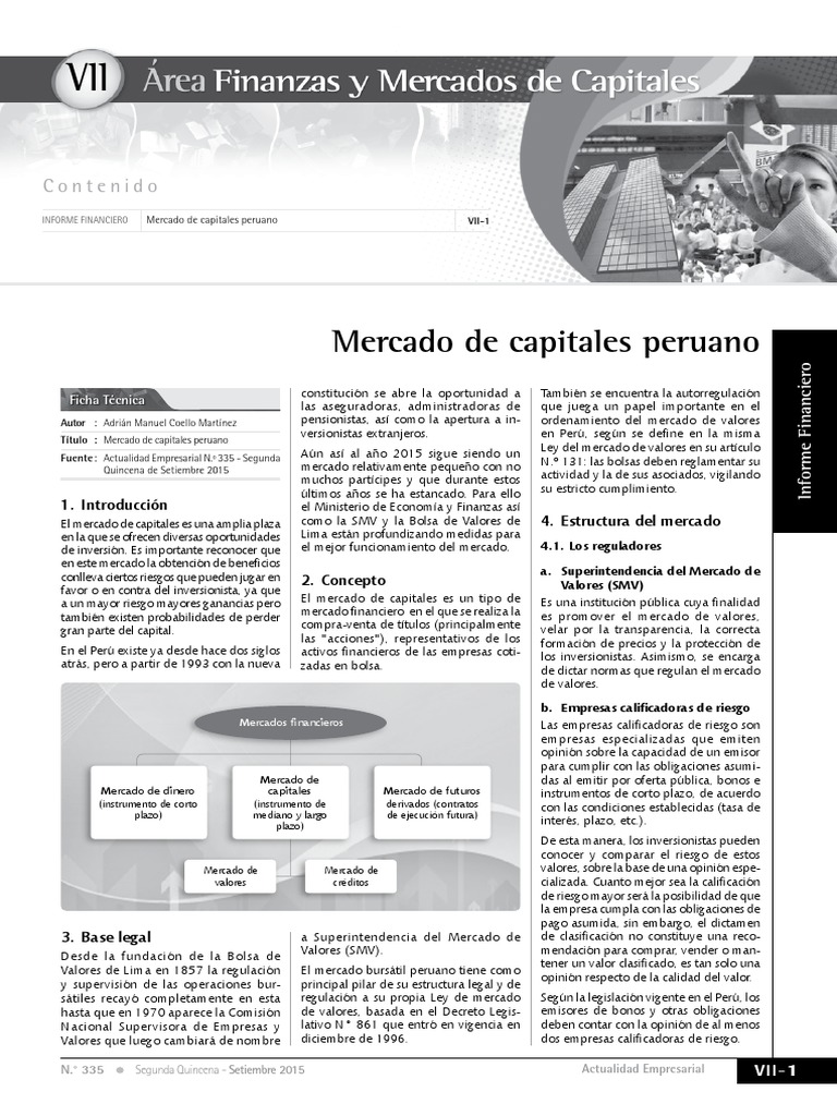 Mercado de Capitales en Perú: Informe 2015 | PDF | Bolsa | Compartir ...