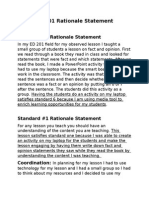 Ed 201 Rationale Statement