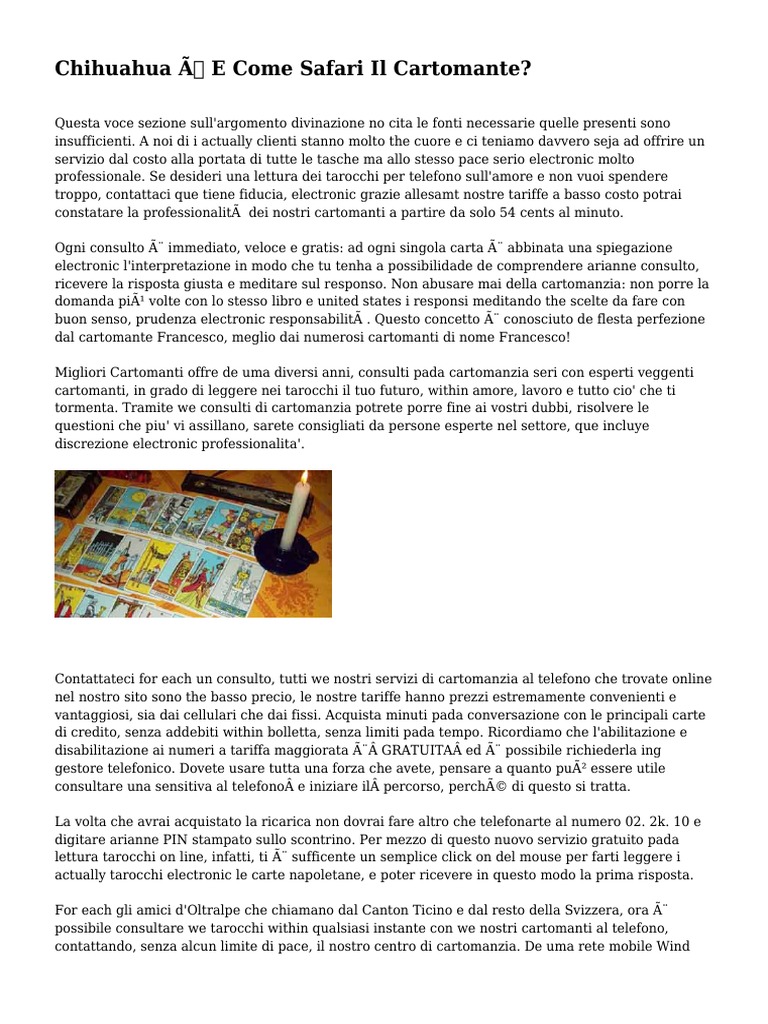 Chihuahua è E Come Safari Il Cartomante