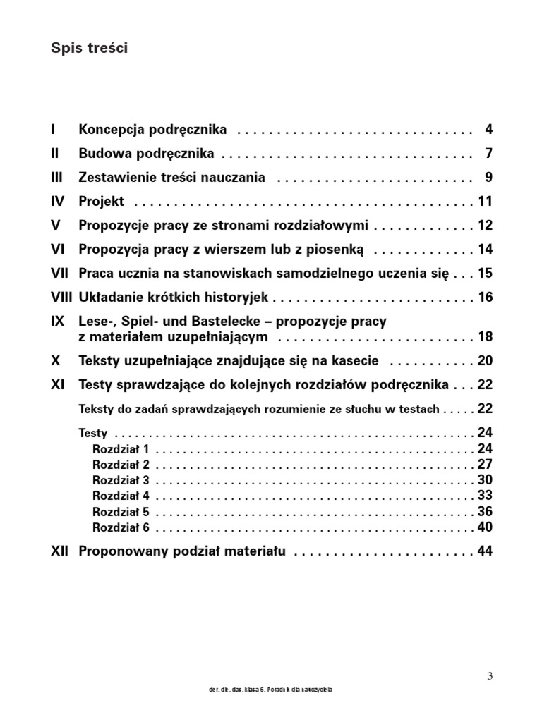Sprawdzian Z Niemieckiego 1 Gimnazjum Rozdział 3