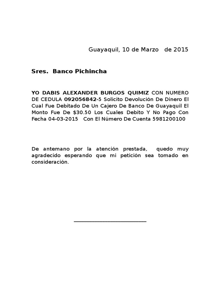 Carta Banco Bancos Bancario