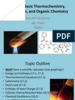 Pre-AP Chemistry Basic Thermochemistry Equilibrium and Organic Chemistry Notes Unit 112