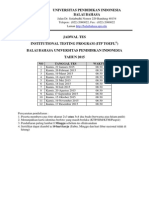 Jadwal Tes Itp TOEFL 2015