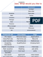 Goals For The Class: What Would You Like To Do?: Salary Accountant