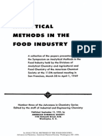 Analytical Methods in the Food Industry Advances in Chemistry