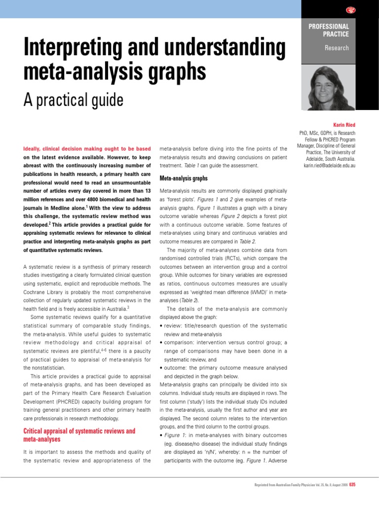 Guide to Interpreting Meta-Analysis Graphs | PDF | Meta Analysis ...