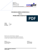PO-7.3. Proiectare Si Dezvoltare: Procedura Generalăoperationala