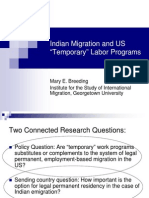 Indian Migration and US "Temporary" Labor Programs