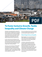 To Foster Inclusive Growth, Tackle Inequality and Climate Change