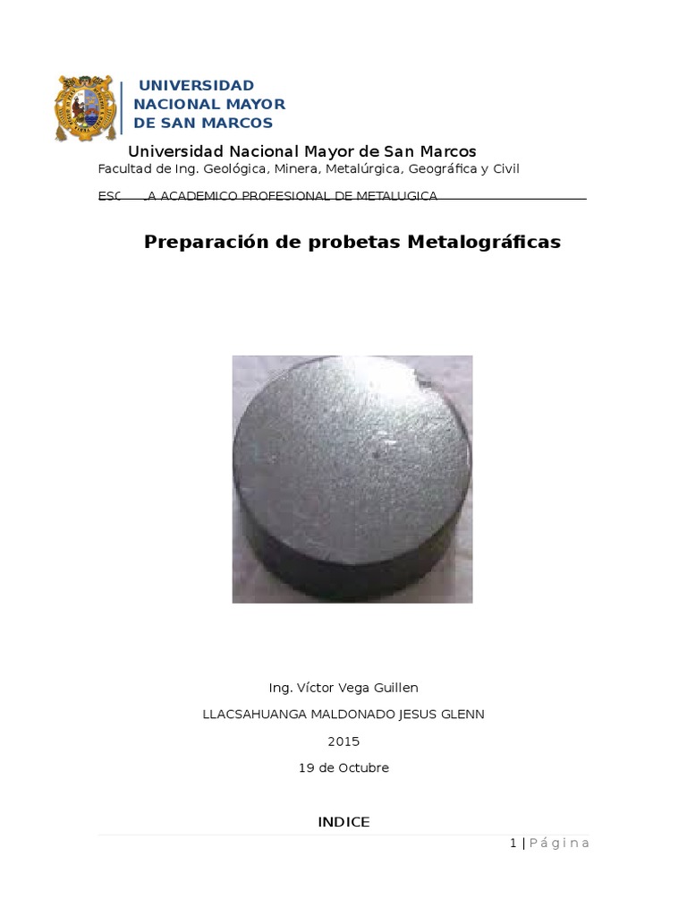 Preparacion de Probetas Metalograficas | Aluminio | Abrasivo