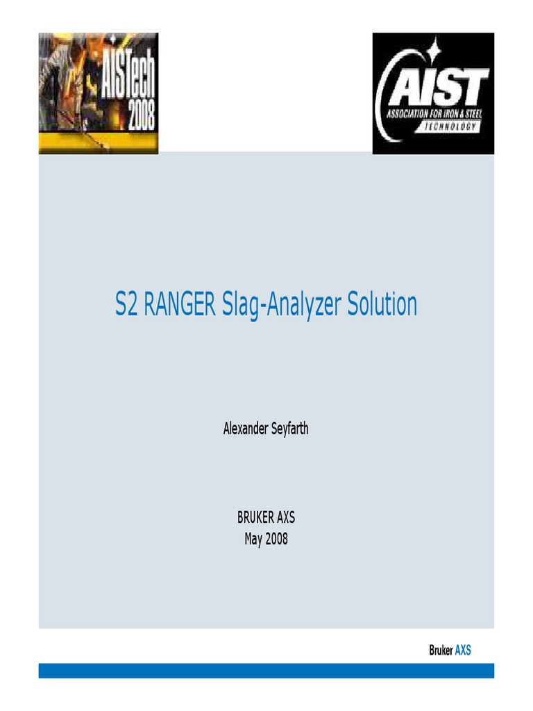 S2 RANGER Slag-Analyzer Solution | PDF | Refractory | Energy Dispersive ...