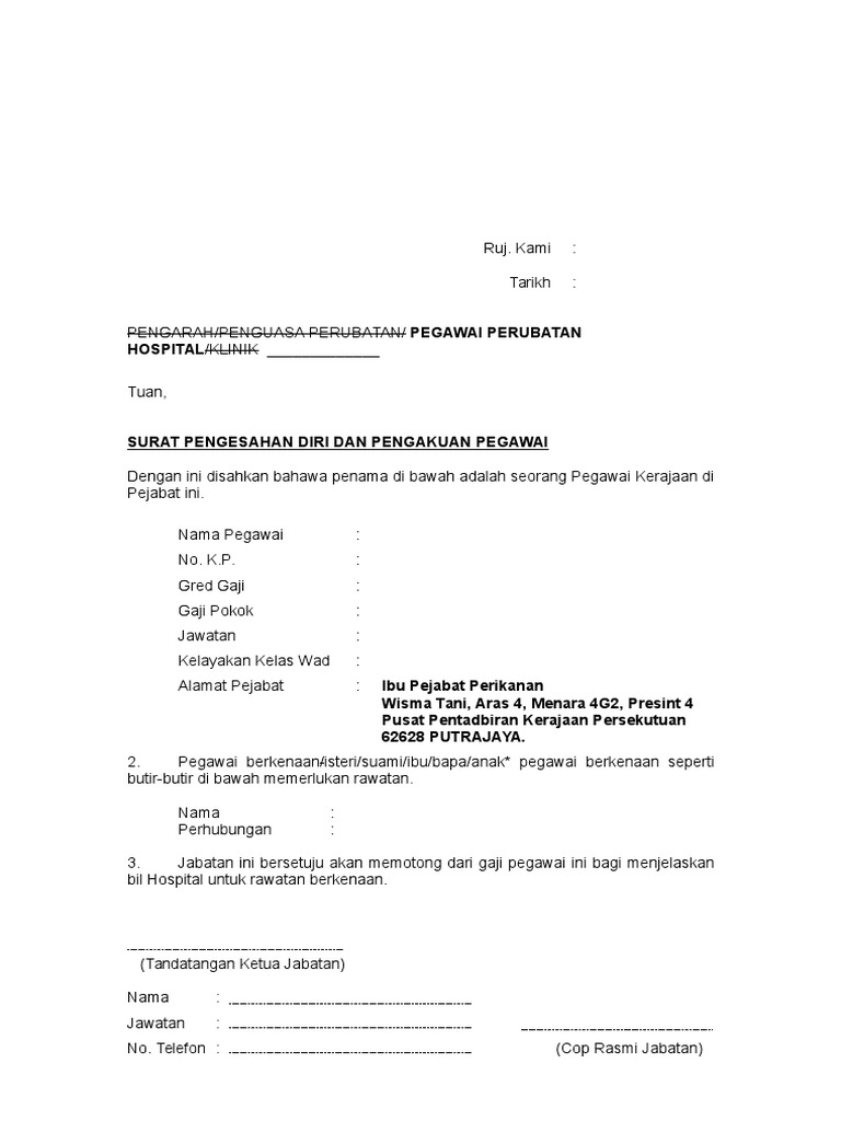 Borang Doktor Guarantee Letter