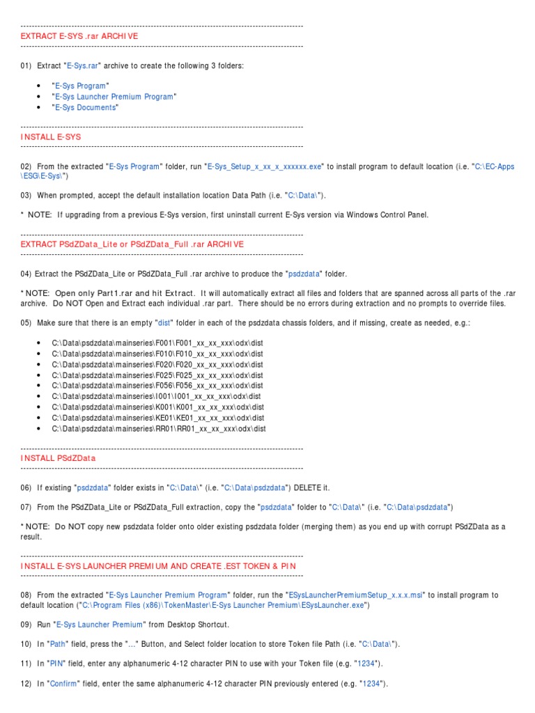 E Sys Installation Instructions V 8 Pdf Ip Address Computer File