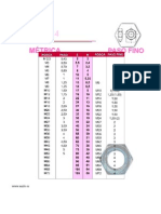 Tuerca Metrica Paso Fino DIN934