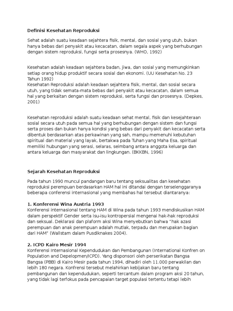 Definisi Kesehatan Reproduksicaca Pdf