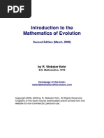 Download Mathematics of Evolution by the book-keeper SN28663485 doc pdf