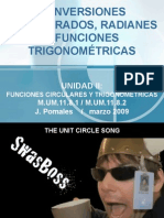 Conversiones Grados Radianes y Func Trigon