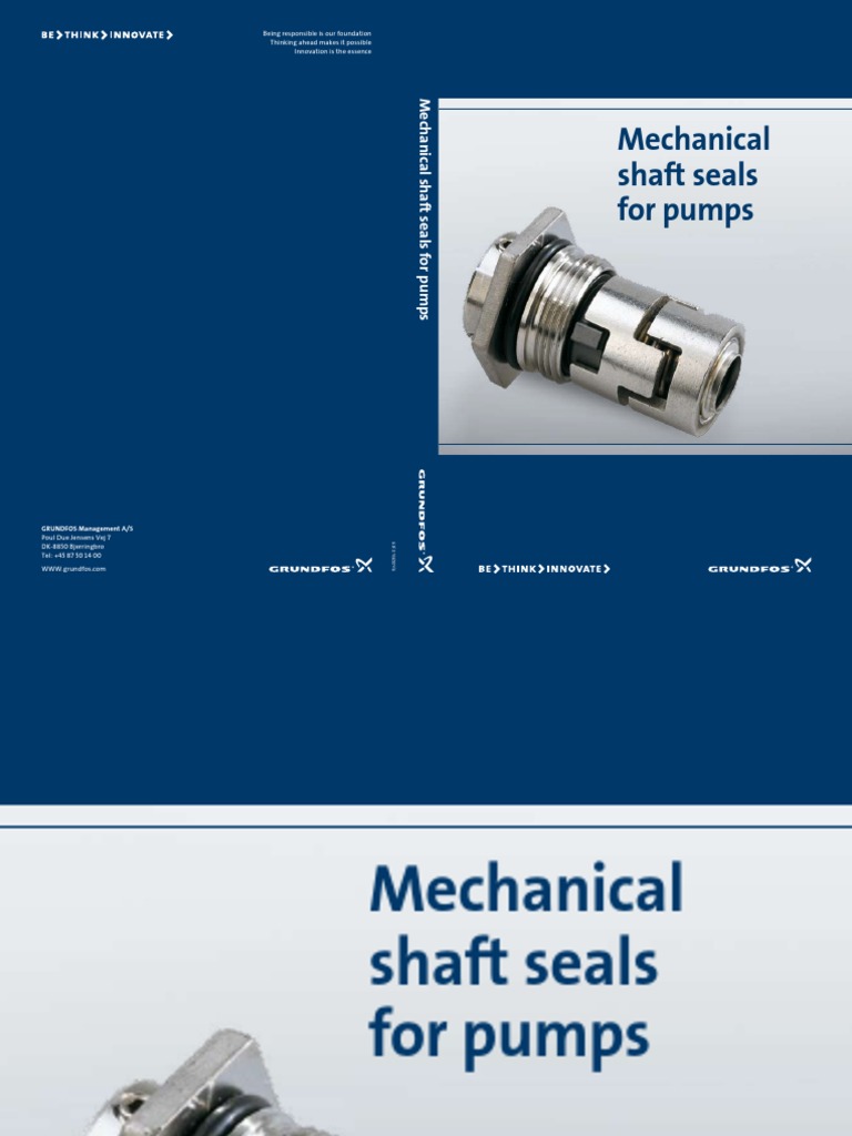 GRUNDFOS Mechanical Shaft Seals PDF Pump Chemical Engineering