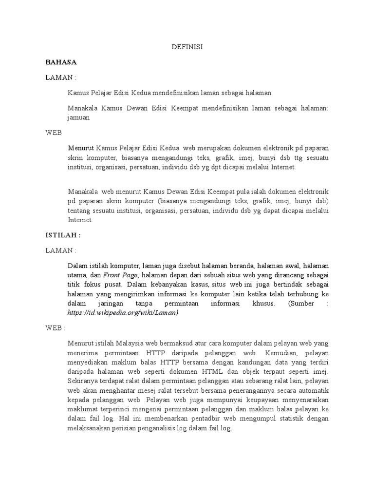 Definisi Laman Web Pdf