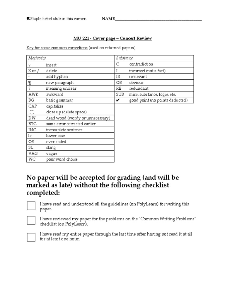 Concert Review Submission Guide | PDF | Teaching Methods & Materials