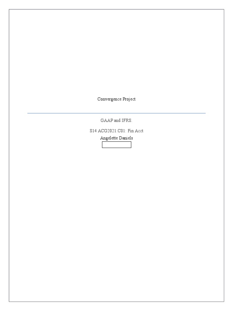 Convergence Project | PDF | Financial Accounting Standards Board ...