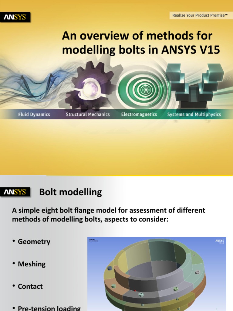 Bolt Modelling in ANSYS V15 an Overview Nut (Hardware) Screw