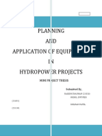 Planning AND Application of Equipments IN Hydropower Projects